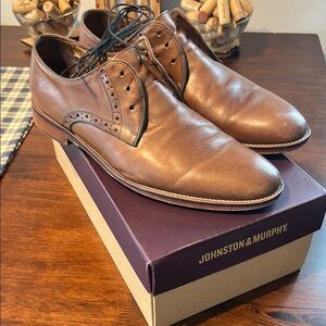 Johnston & Murphy Men's Brown Leather Dress Shoes